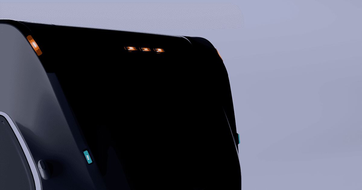 Close view of a Tesla Semi accompanying Einride's electric-freight deployment announcement.